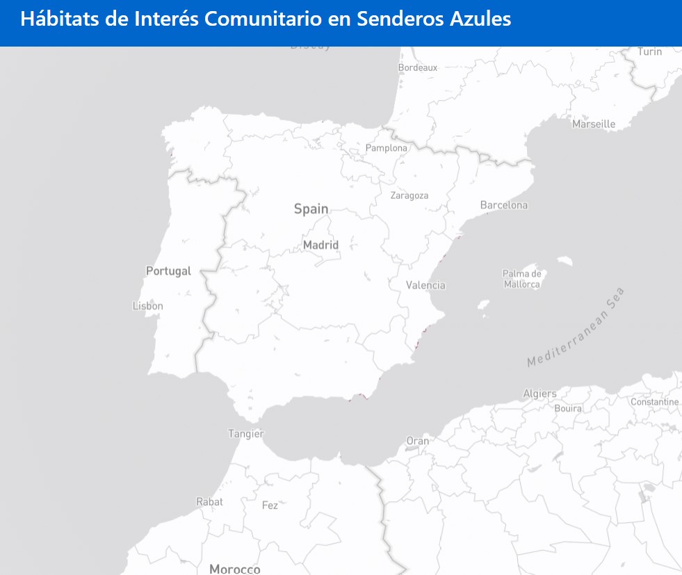 MAPA HÁBITATS EN SENDEROS AZULES